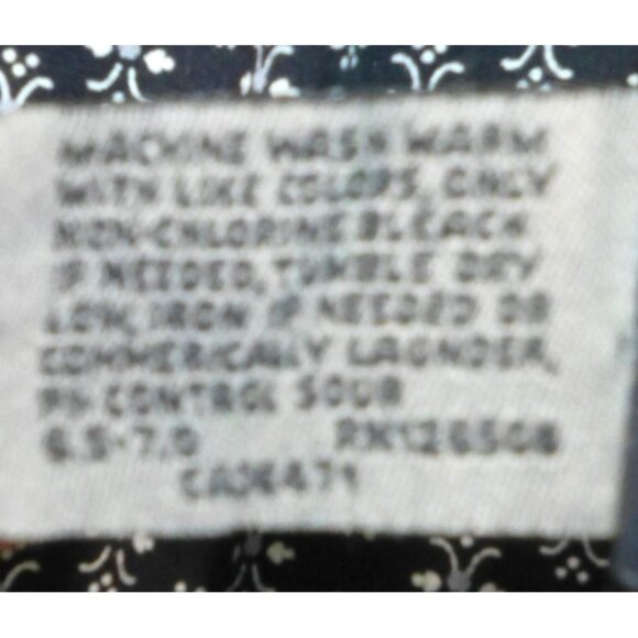 Johnston & Murphy Mens XL Navy Button-Up Shirt With White Geometric Print Long S - Picture 7 of 8